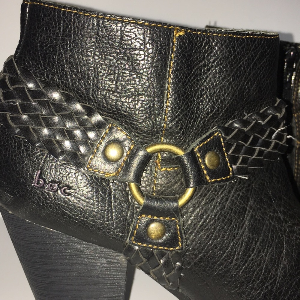 b.o.c. Black Leather Booties 7 - Picture 3 of 7